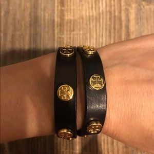 Authentic leather Tory Burch wrap bracelet